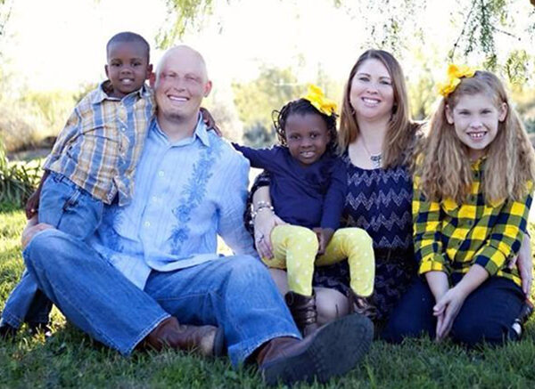 Brandon and Lori Whitaker with their children, from left, James, 5; Jovanika, 6; and Avery, 9.