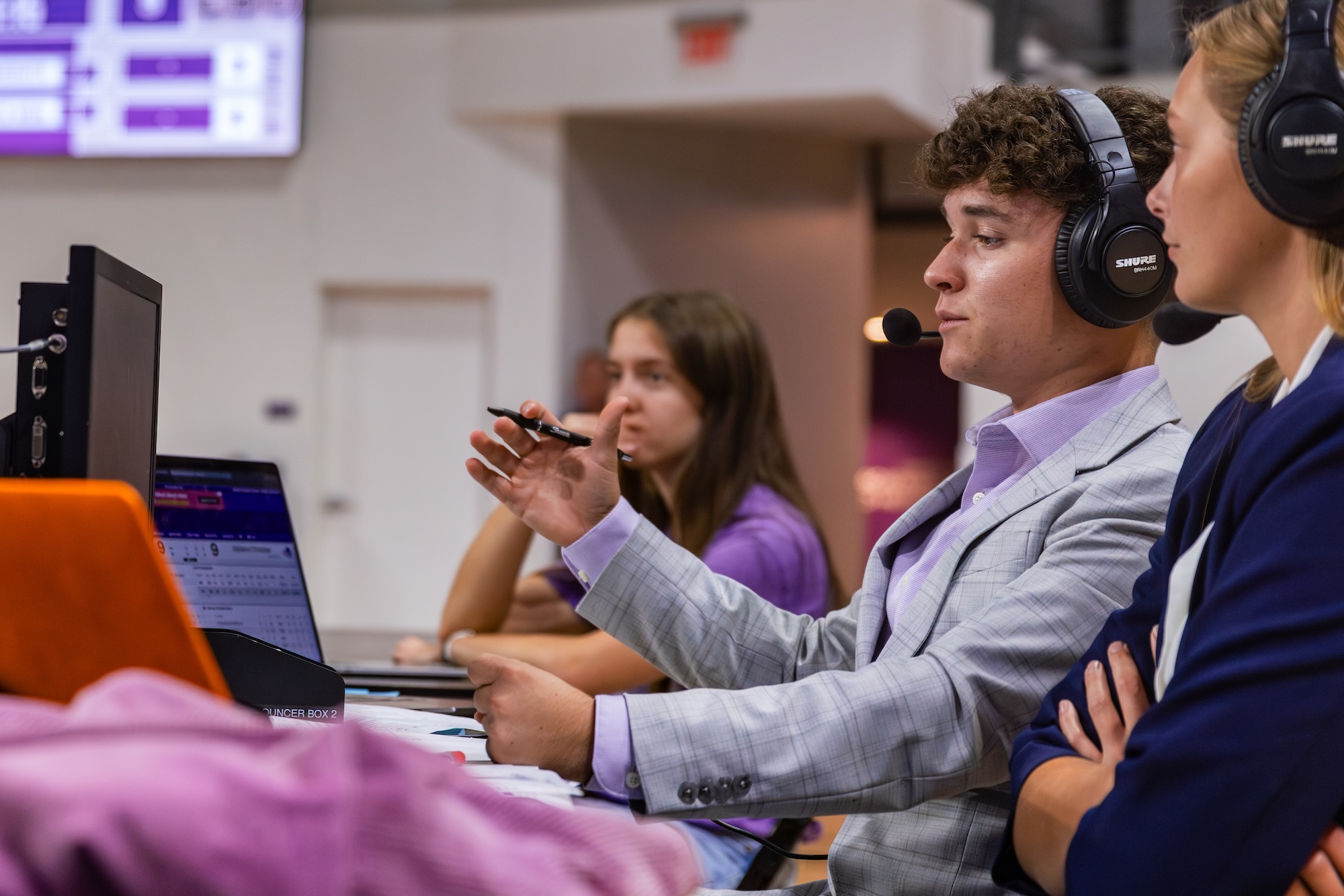 Sports Media students producing ACUTV.