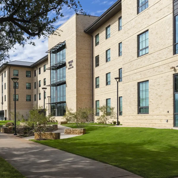 Outside view of the front of Wessel Hall.