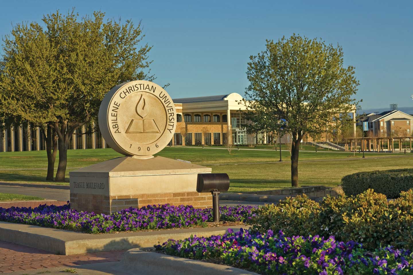 Front of ACU's campus