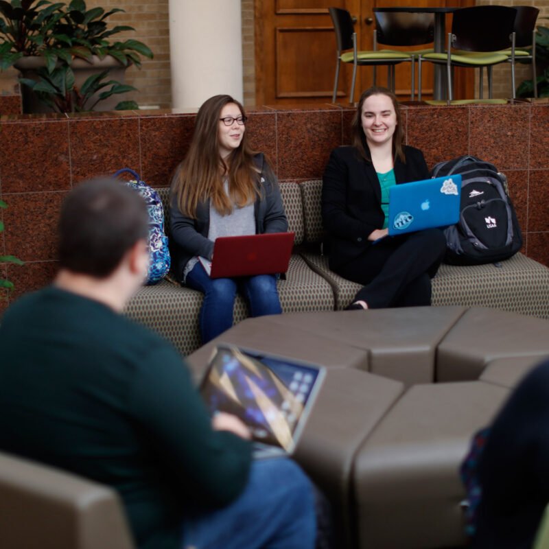 Computer science students in a study group