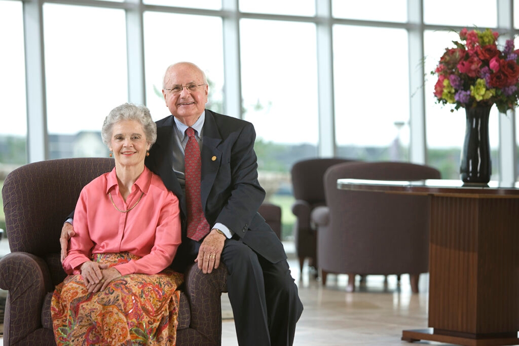 Shirley and Bob are the namesakes of ACU’s Hunter Welcome Center, which opened in 2009. (Photo by Jeremy Enlow)