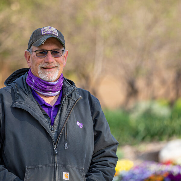 Scott Warren, ACU’s director of grounds and landscaping, and his crew keep the campus looking beautiful year-round and aim to brighten the day of every person who spends time on the Hill.
