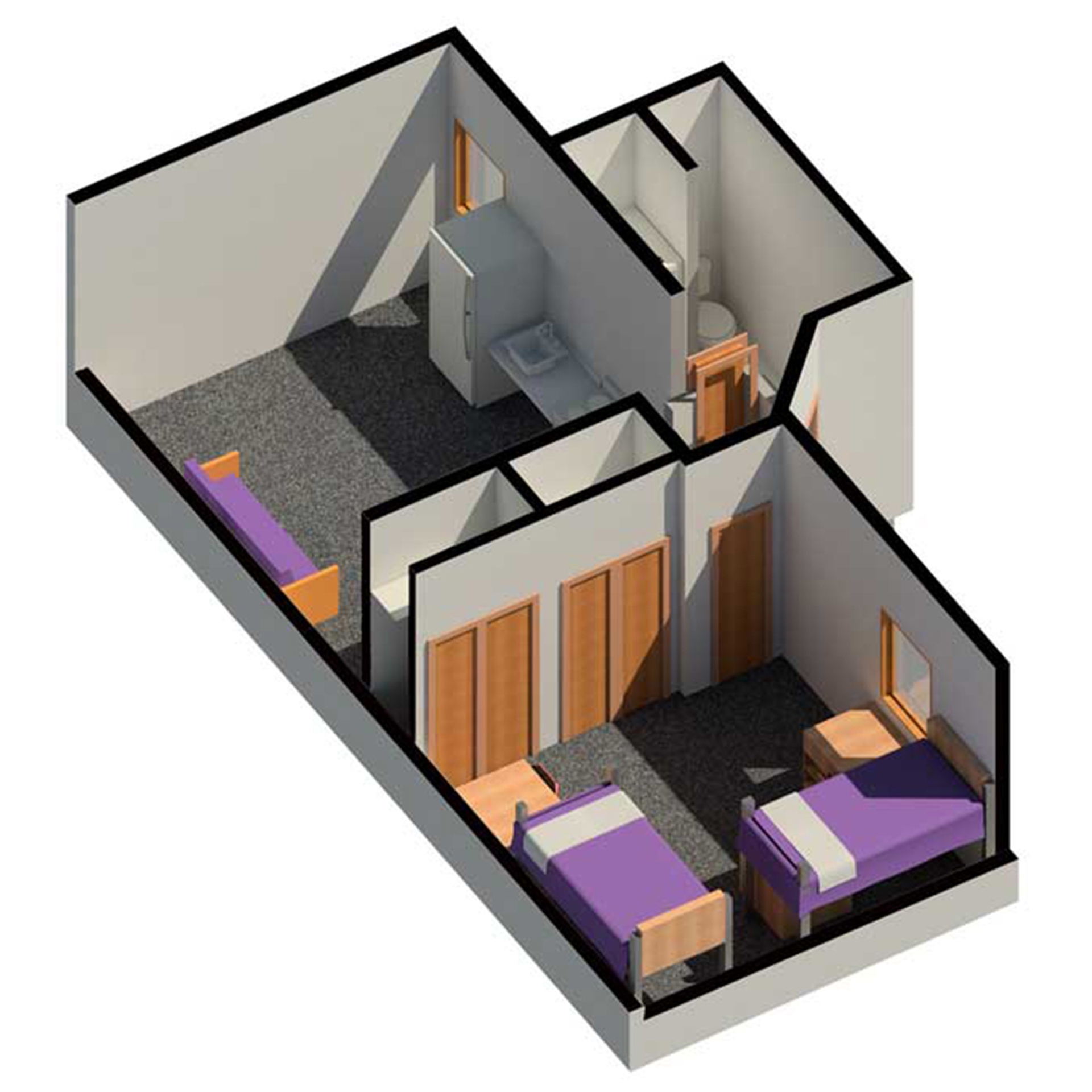 Room layout for Morris with furniture
