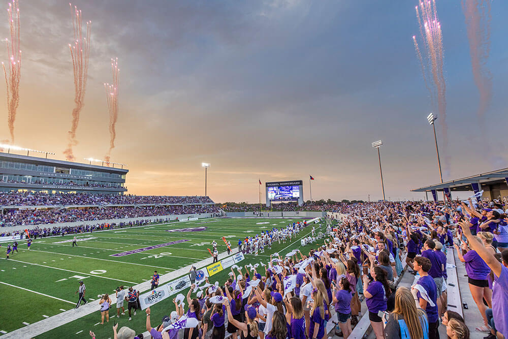 Fireworks go off at football game