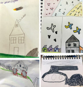 drawings by Ukrainian orphans