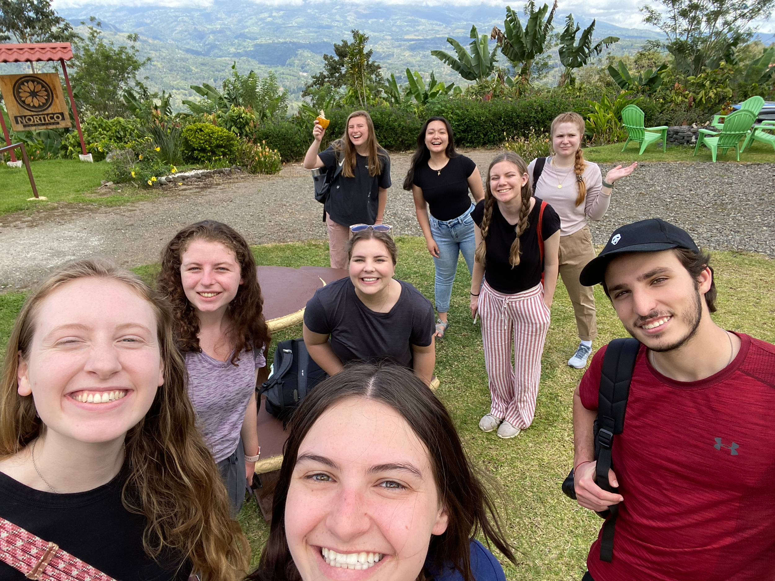 Members of ACU’s Social Enterprise Consulting class toured several sites in Costa Rica including the Nortico Cacao Farm in Turrialba.