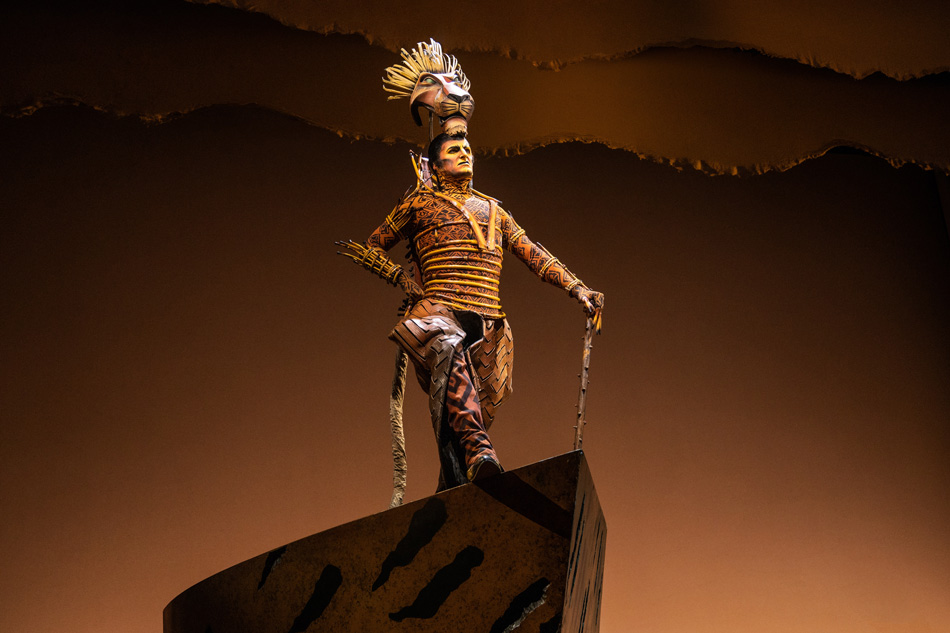 Peter Hargrave ('12) as Scar in the North American tour of The Lion King.