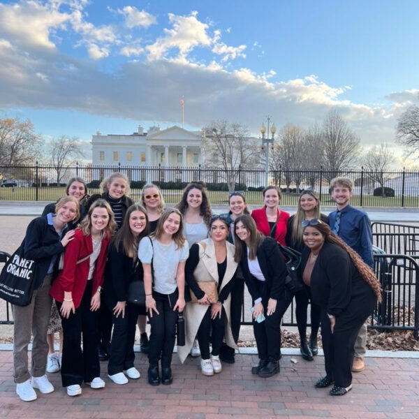 Department of Communication and Sociology students at the White House.