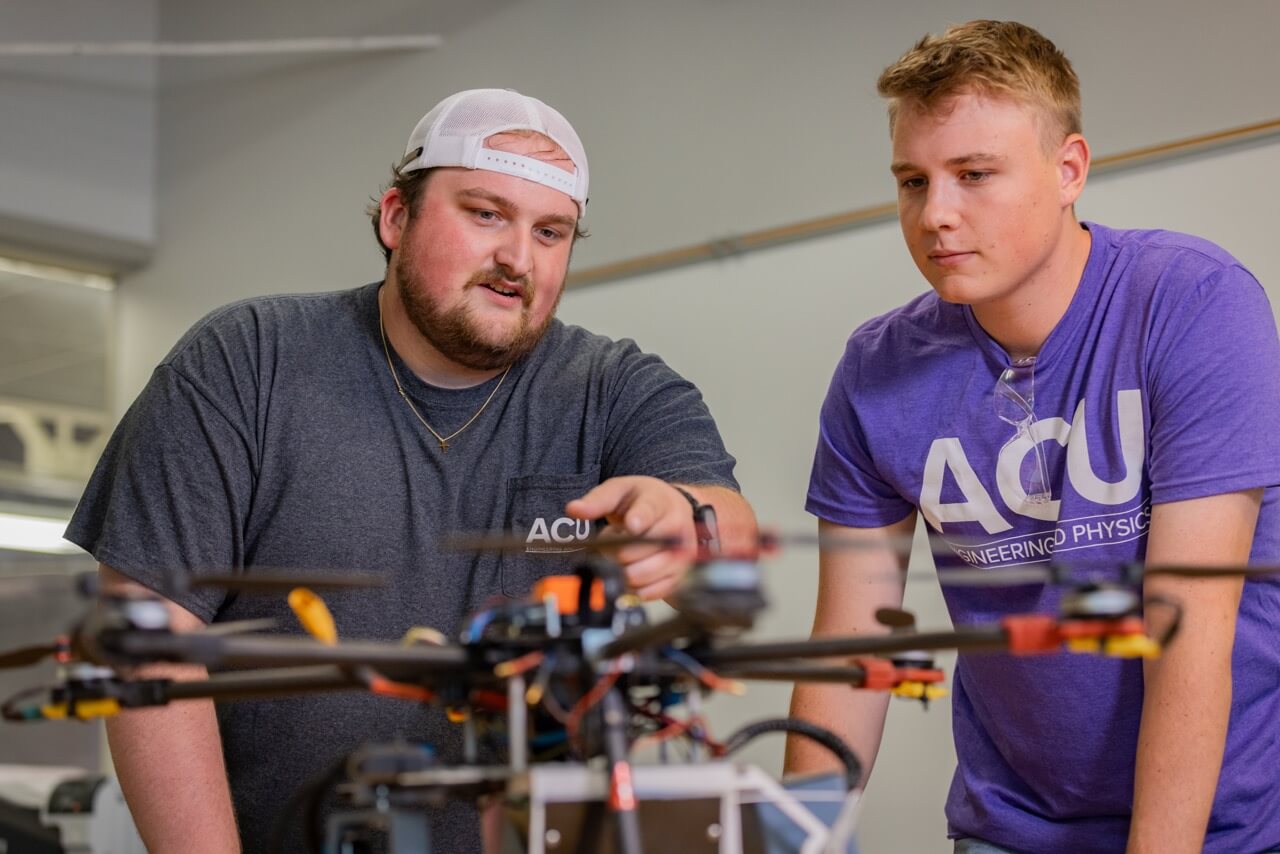 Engineering Students building a drone