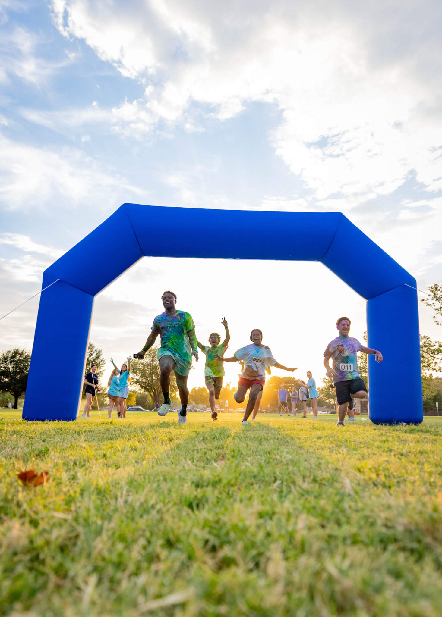 Image of students during wildcat week color run