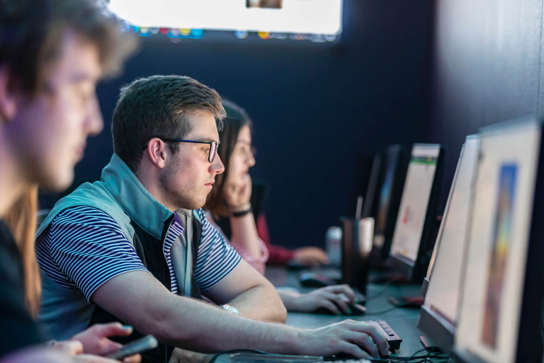 Students Working on Computer