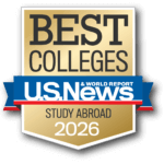Award stating ACU is one of the Best Colleges for Study Abroad in 2026 from U.S. News and World Report