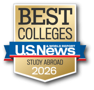 Award stating ACU is one of the Best Colleges for Study Abroad in 2026 from U.S. News and World Report