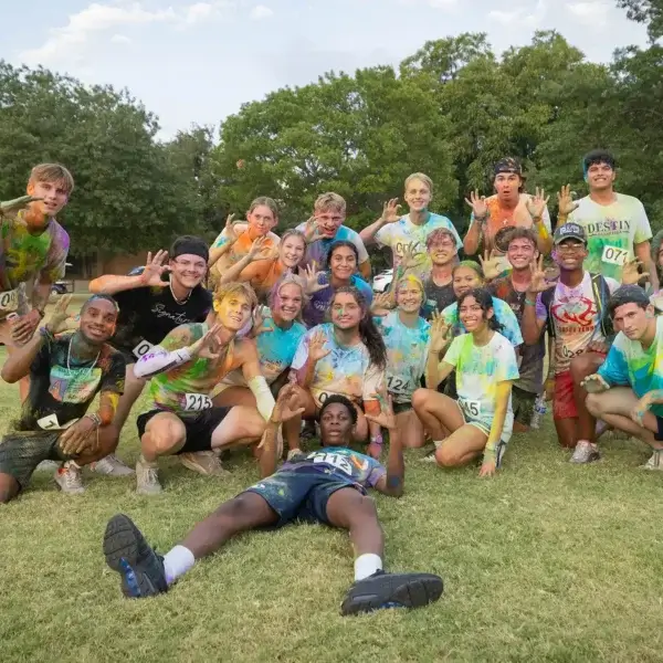 ACU students hold up 