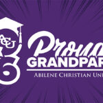 Download Facebook cover graphic that reads: Proud Grandparent, Class of 2026, Abilene Christian University, #ACUGrad.