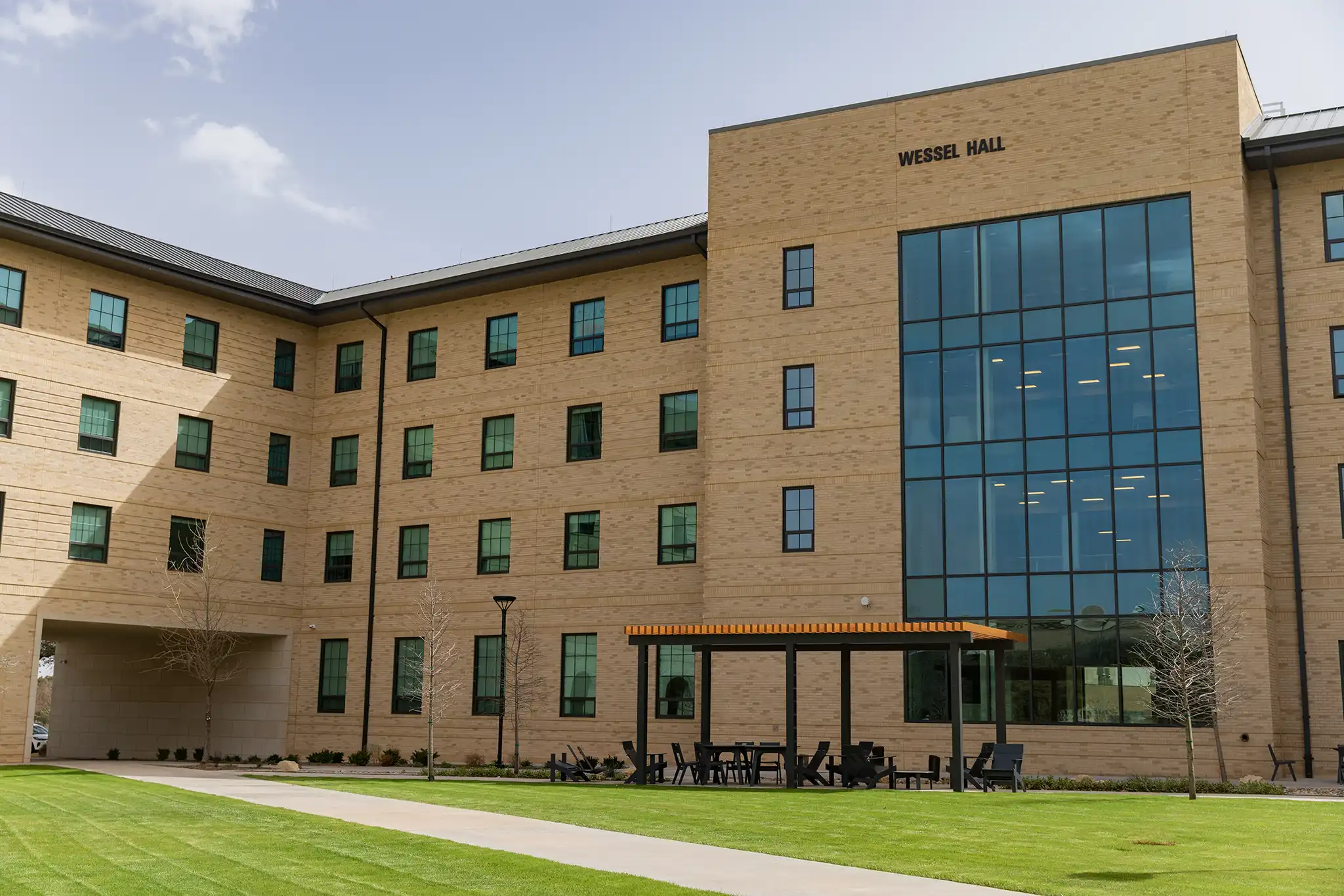 Wessel Hall and exterior courtyard.