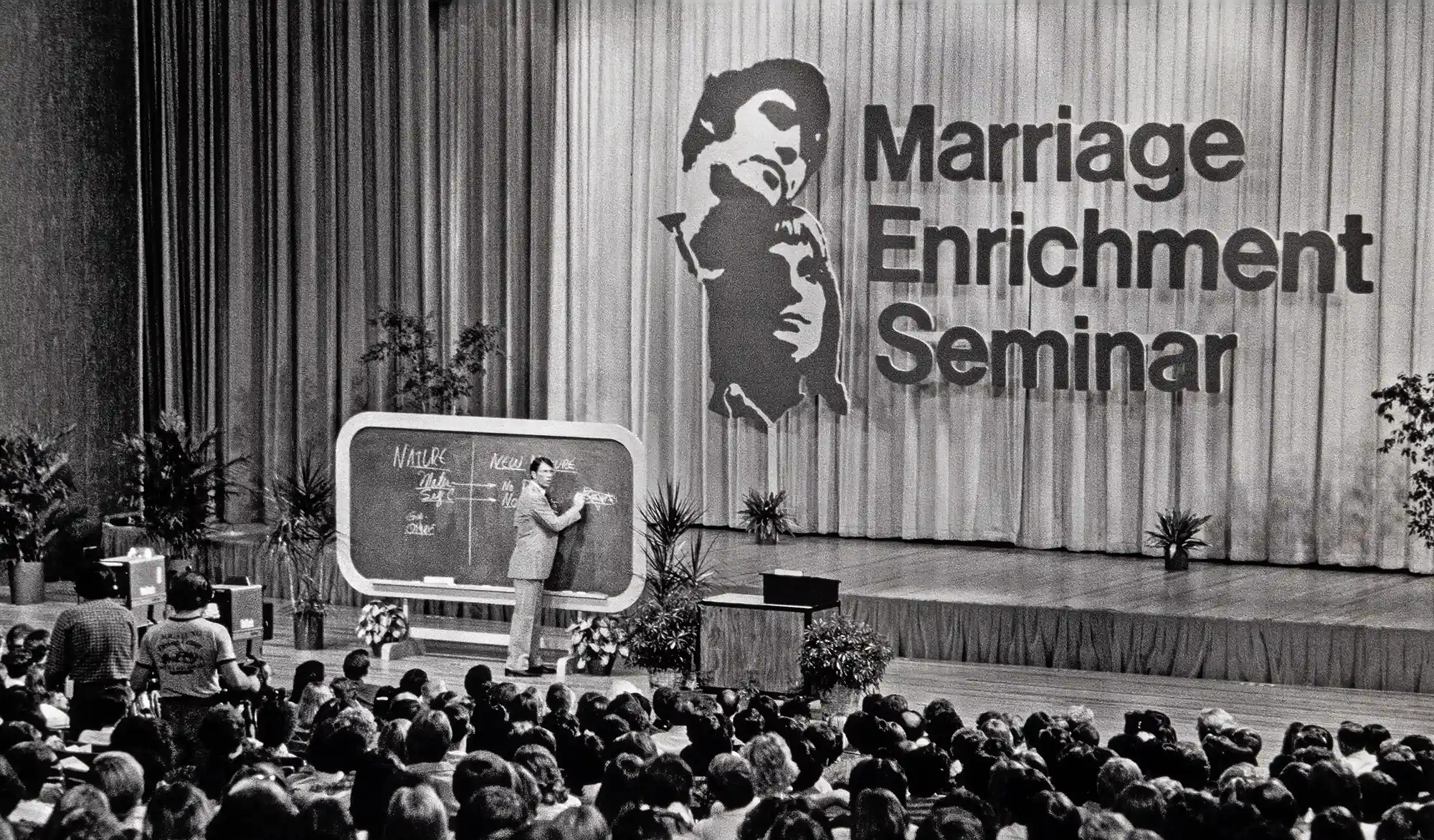 Dr. Faulkner presenting at a Marriage Enrichment Seminar from a few decades ago.