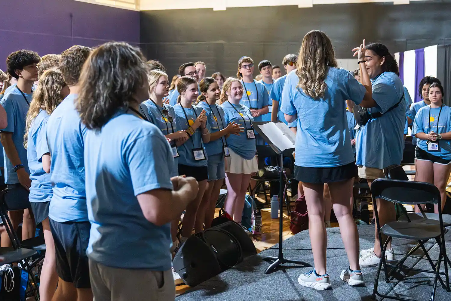 Worship time during Kadesh Leadership Camp.