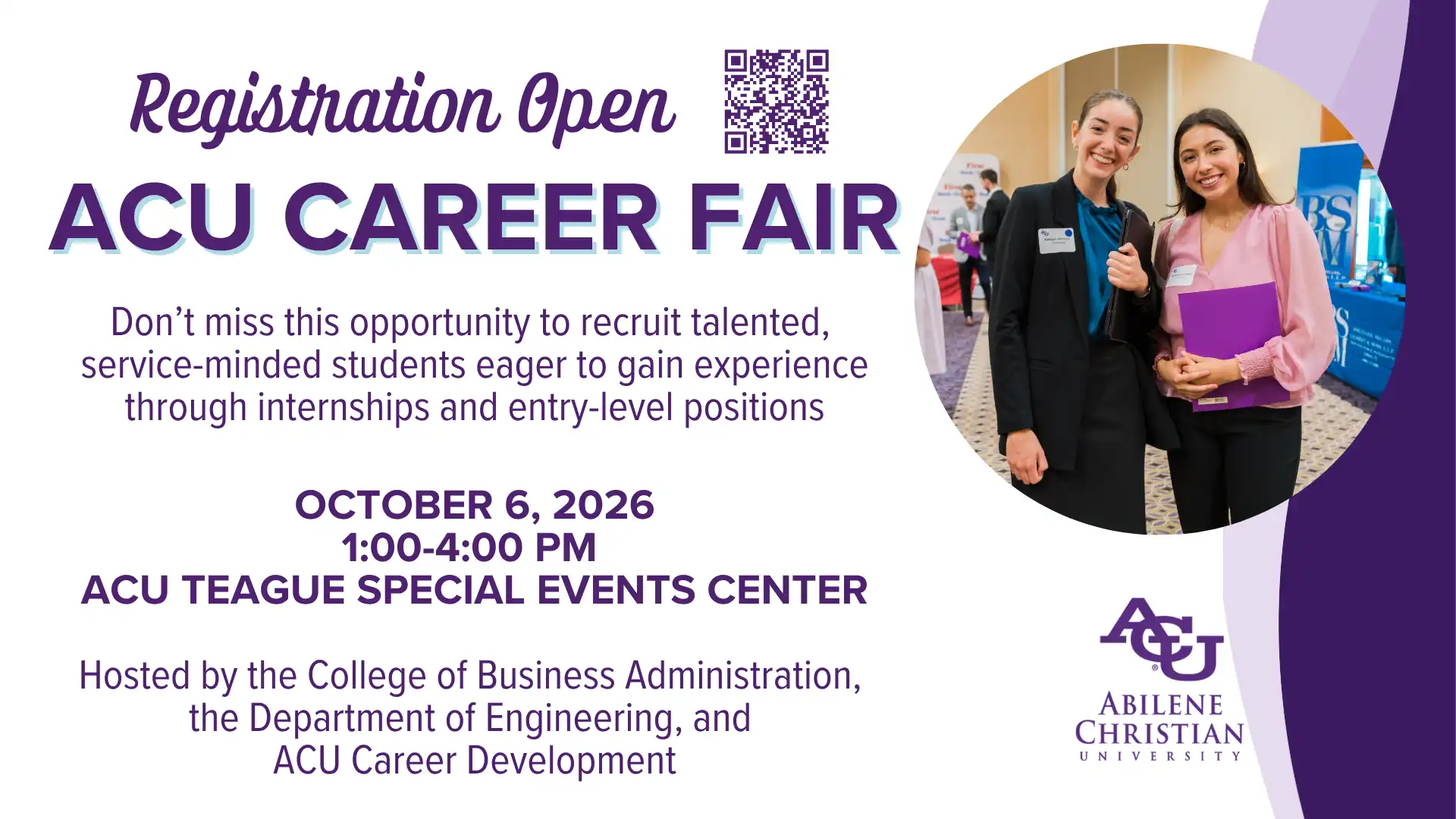 Flyer promoting the Career Fair on October 6.