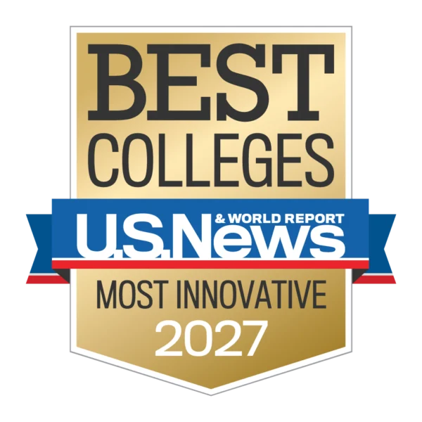 Award stating ACU is one of the Best Colleges for Most Innovative in 2027 from U.S. News and World Report.